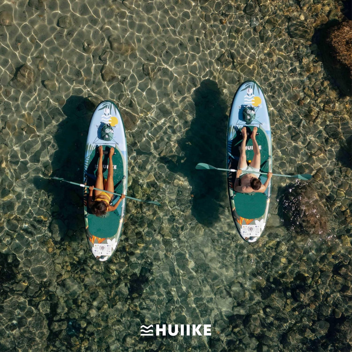 Tabla de Paddle Surf Hinchable HUIIKE con accesorios incluidos, remo, quillas, inflador. Stand Up Paddle Board de gran estabilidad y resistencia. 305 x 84 x 15 cm, soporta hasta 130 kg