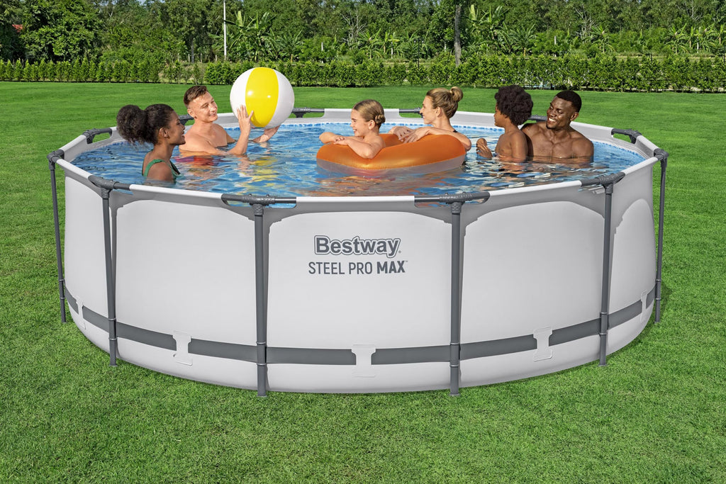 Piscina desmontable Steel Pro MAX 366 x 100 cm 9150 l con depuradora 2006 l/h escalera de seguridad redonda modelo 56418