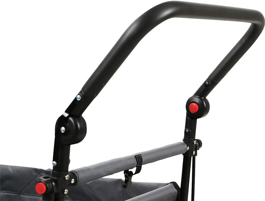 Carro de mano plegable FX-CT700 con frenos, asiento acolchado, asa ajustable en altura y capacidad de carga de 75 kg