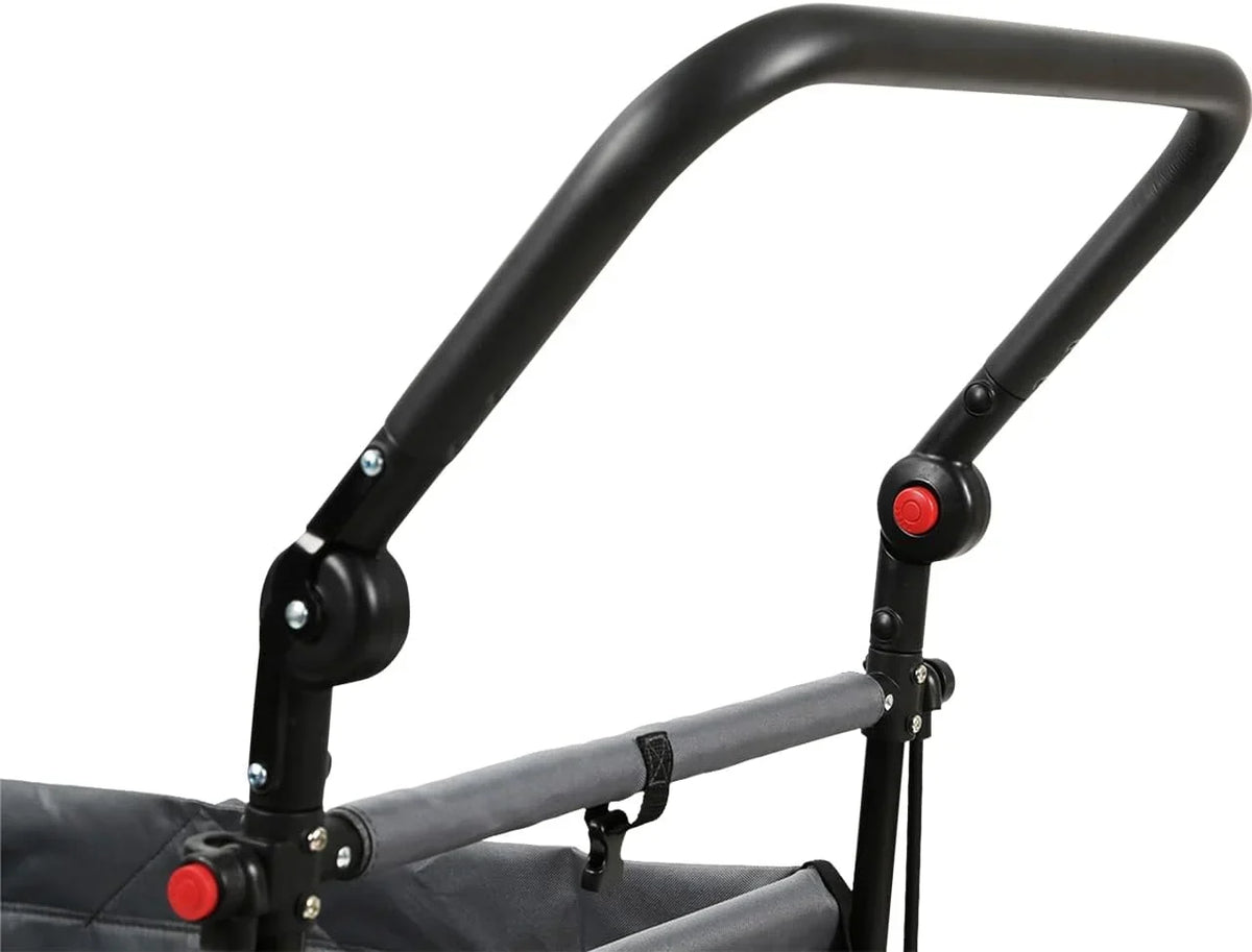 Carro de mano plegable FX-CT700 con frenos, asiento acolchado, asa ajustable en altura y capacidad de carga de 75 kg