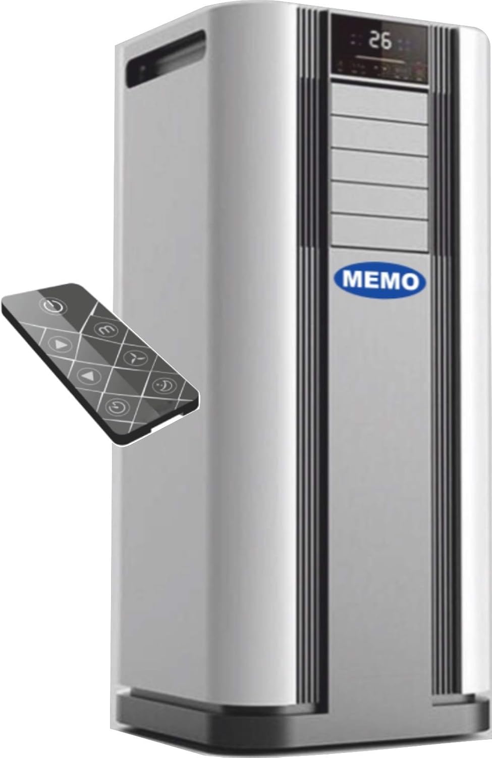 Aire acondicionado portátil, 9000 BTU, refrigeración, calefacción, deshumidificador, clase energética A, mando a distancia