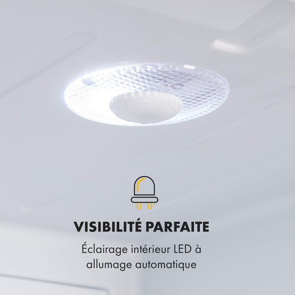 KLARSTEIN Happy Hour Mini nevera silenciosa para habitación/cosméticos, ultracompacta, minibar, refrigerador para alimentos, bebidas, estantes ajustables, mini nevera para camping, coche, 5-15°C, 40L