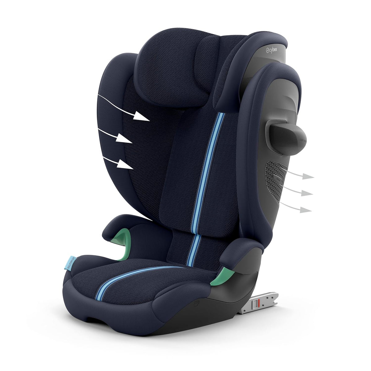 CYBEX Gold Silla de coche infantil Solution G i-Fix, para coches con y sin ISOFIX, desde aprox. 3 hasta 12 años (100 - 150 cm), desde aprox. 15 hasta 50 kg, Lava Grey