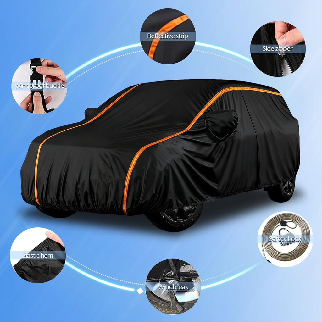 Funda protectora para coche Citroën Jumper II L3H2/L3H3 2024-, cubierta impermeable reforzada, antipolvo, antinieve y anti-UV para furgoneta, con cremallera de puerta lateral