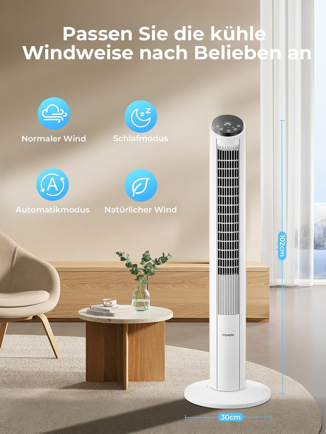 Ventilador de torre muy silencioso (