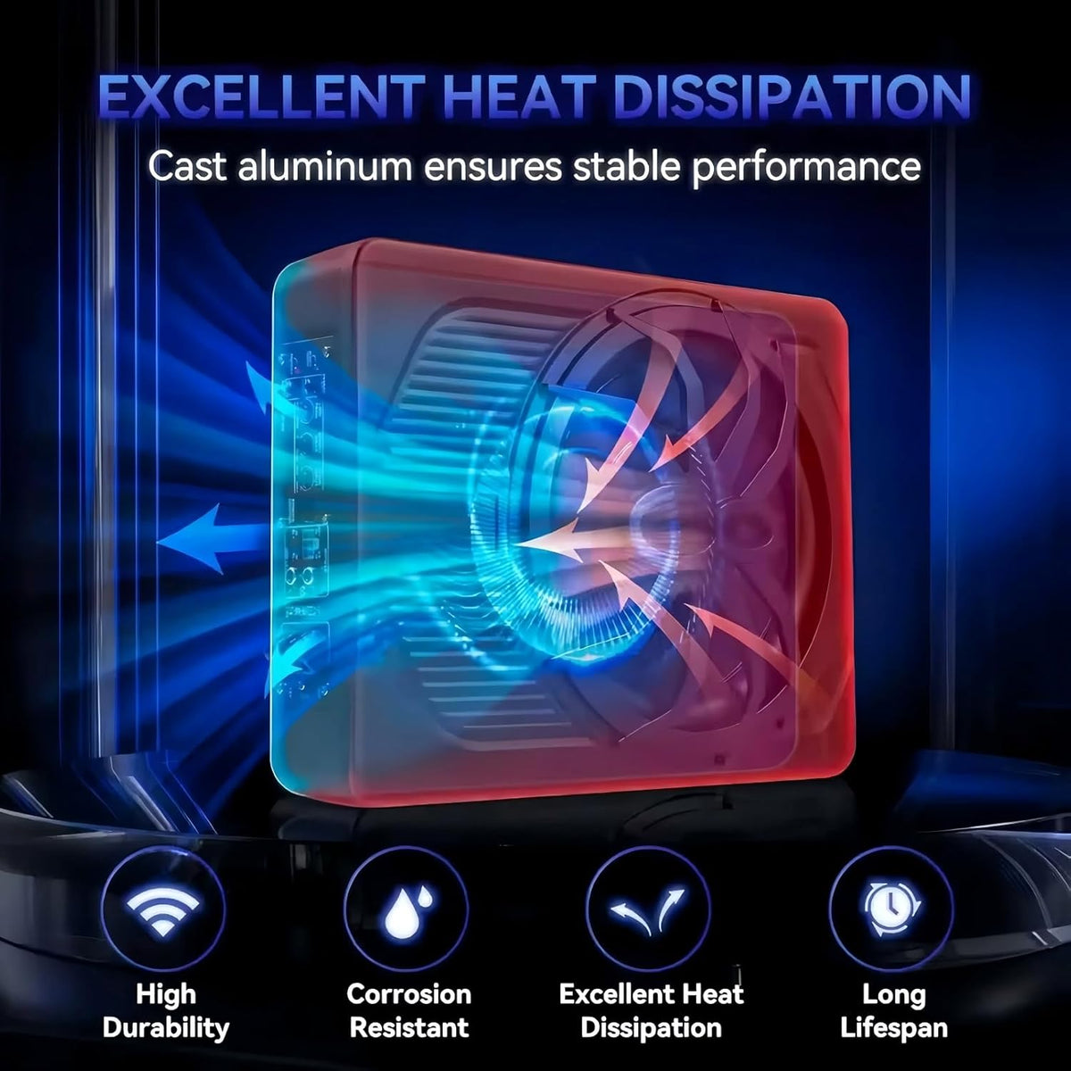 TKOWQM Subwoofer para coche, subwoofer activo de 10 pulgadas y 800 W ultraplano para debajo del asiento, amplificador de audio integrado para coche/camión con luz ambiental LED azul