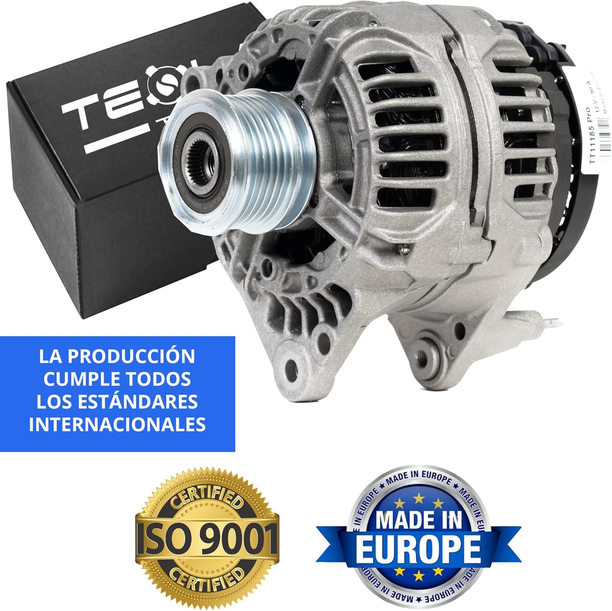 ALTERNATEUR TESLA TECHNICS TT11185 PRO 12V, 90A, compatible avec AUDI, FORD, SEAT, SKODA, VOLKSWAGEN. Excellente relation qualité-prix. Installation facile et garantie.