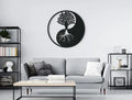 Decoración de pared redonda de madera en 3D Yin Yang | Decoración para el hogar espiritual