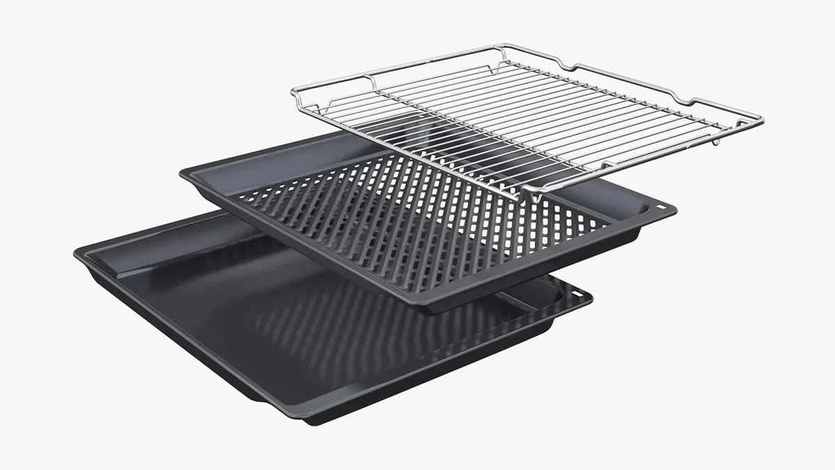 Bosch - Horno multifunción pirolítico, 60 cm de ancho, Serie 6, Home Connect, aire caliente 3D, autolimpieza, mandos ocultables, negro, HBG578ES7