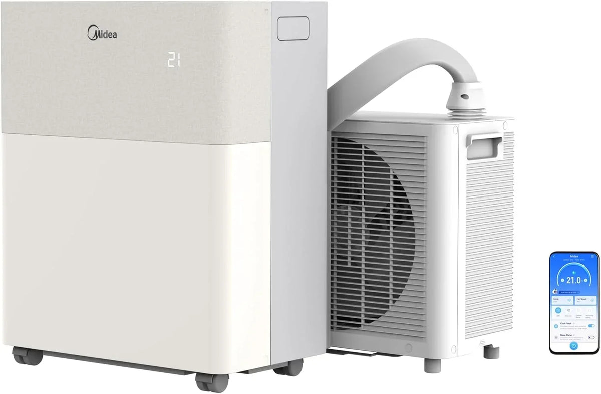 Aire acondicionado split portátil PortaSplit-E 12000 BTU 3,5 kW refrigeración calefacción A++ para habitaciones de hasta 42 m² control por app