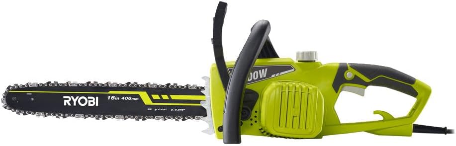 RYOBI - Sierra eléctrica 2300 W - 40 cm - Interruptor de seguridad - Bomba de aceite automática - Garra de tala de metal, tensor de cadena sin herramientas - RC2340B