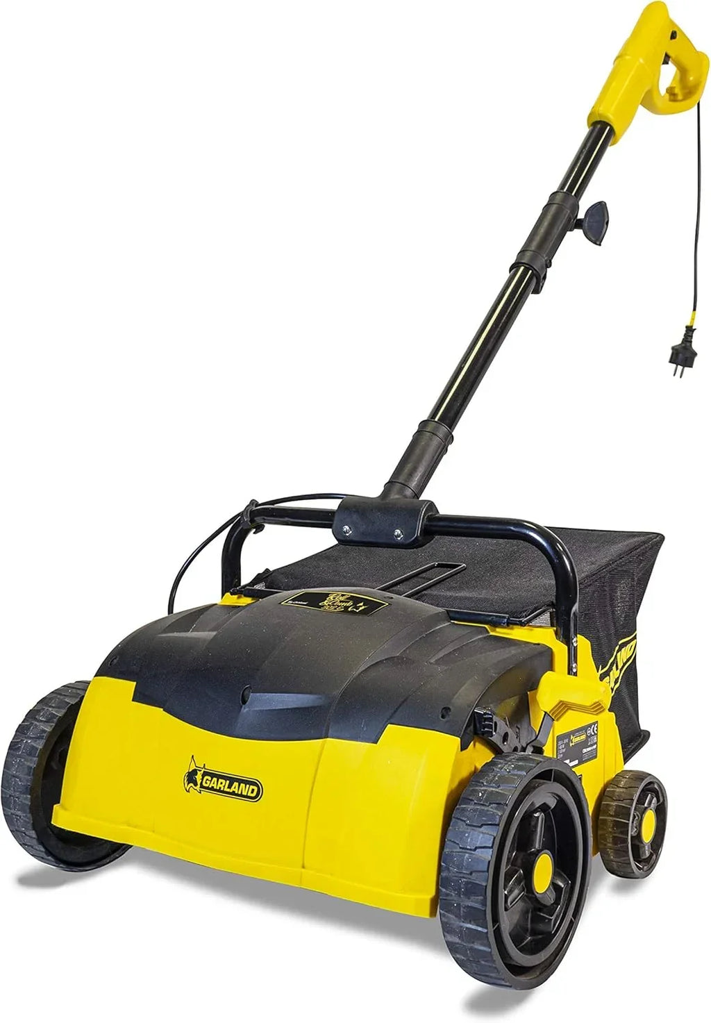 Garland Roll&Comb 502E-V19 - Peinadora/Barredora de césped artificial eléctrica enchufable - 1.600 W de potencia, 15,6 kg de peso, ancho de trabajo de 40 cm con altura regulable. Saco de recogida de 40 l. Apto para superficies de hasta 350 m2.