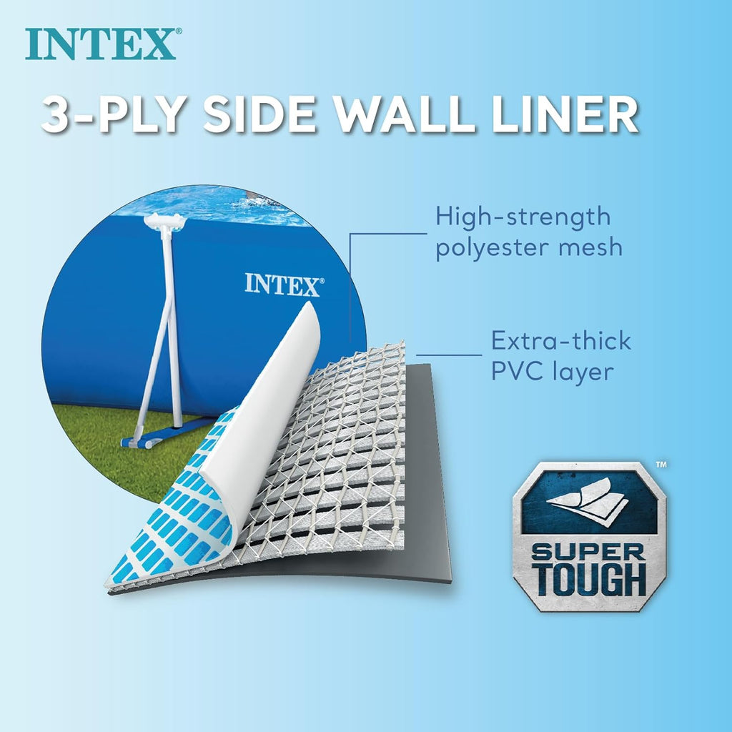 Piscina Intex Metal Frame Junior rectangular tubular (l) 2,60 x (an) 1,60 x (al) 0,65m