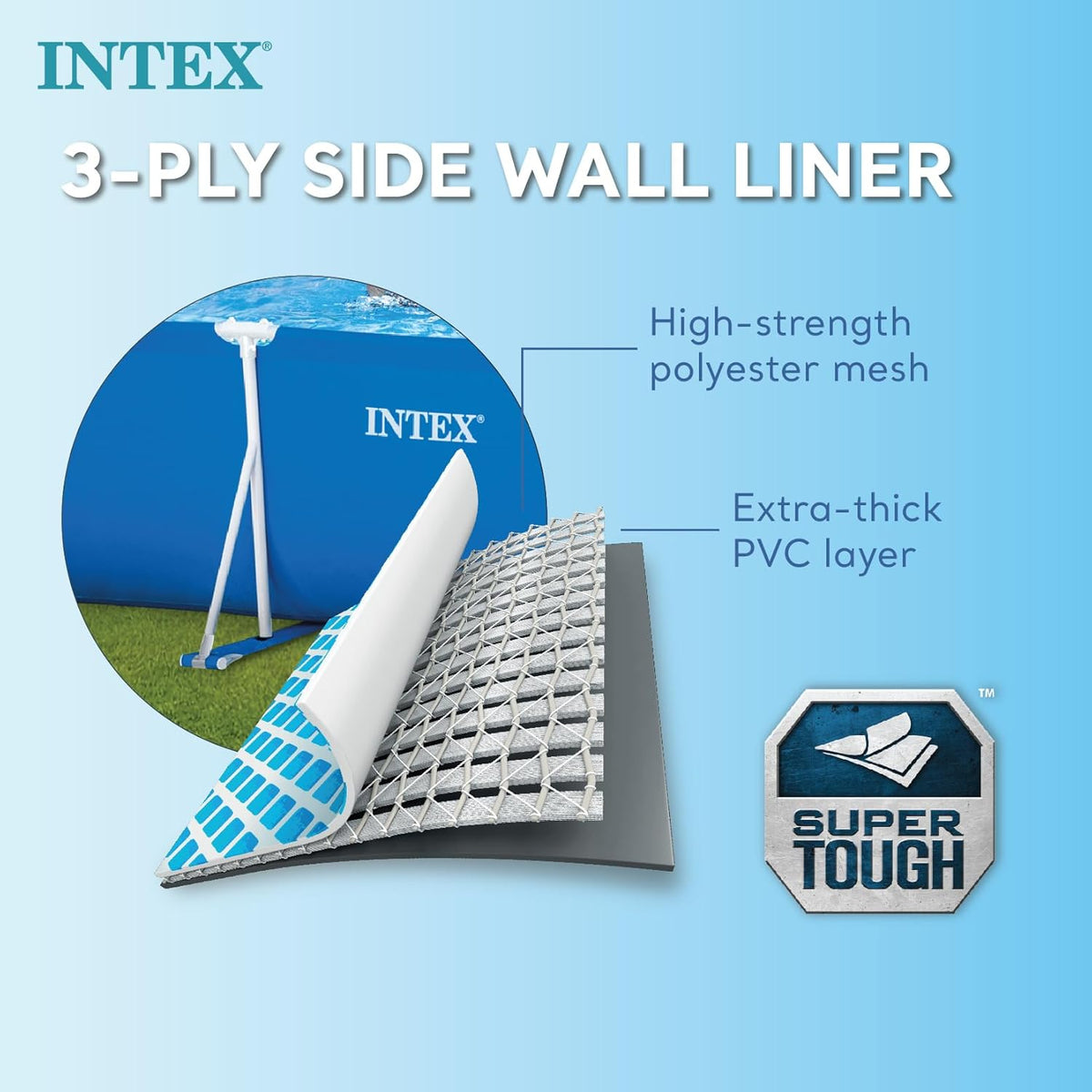 Piscina Intex Metal Frame Junior rectangular tubular (l) 2,60 x (an) 1,60 x (al) 0,65m