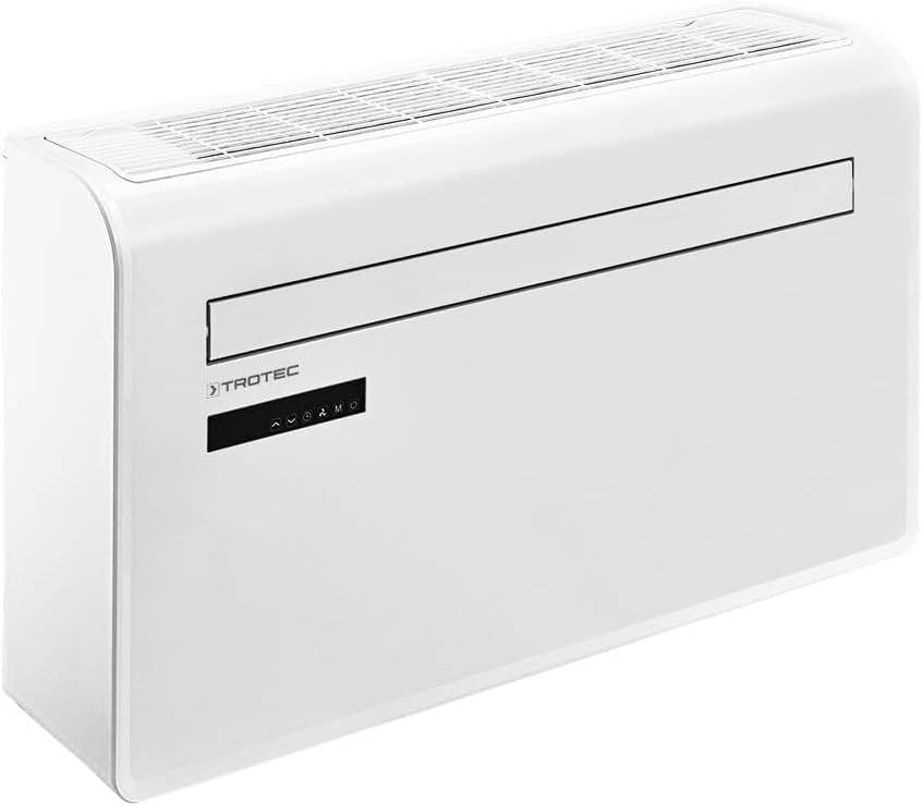 Acondicionador de aire de pared TROTEC PAC-W 2650 SH – Aire acondicionado 4 en 1 sin unidad exterior con función de calefacción, potencia frigorífica de 2,6 kW, control por aplicación WiFi, tecnología inverter, para habitaciones de hasta 34 m²